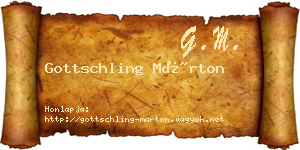 Gottschling Márton névjegykártya